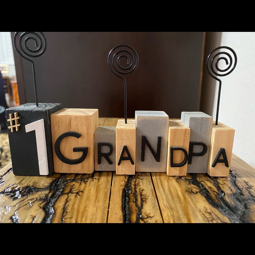 #1 grandpa photo stand